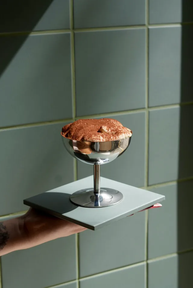 Classic tiramisu in a coppa